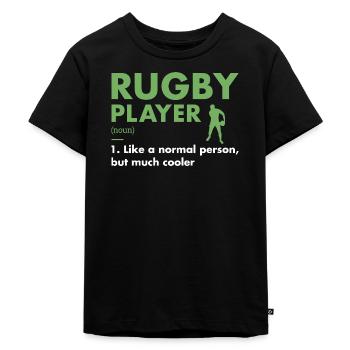 Sport Player Definition Rugby - Kids Premium Organic T-Shirt - black - Front - Mikhail (115cm)