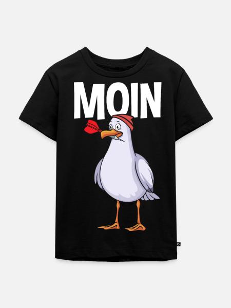 Moin Möwe - Kinder Premium Bio T-Shirt - Schwarz