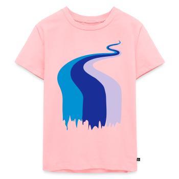 river, stream, colors - Kids Premium Organic T-Shirt - rose - Front - AI Model Kid Female (0cm)