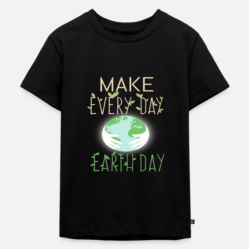 rette den Planet - Kinder Premium Bio T-Shirt - Schwarz
