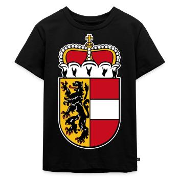 Salzburg Wappen - Kinder Premium Bio T-Shirt - Schwarz - Vorne - Mikhail (115cm)