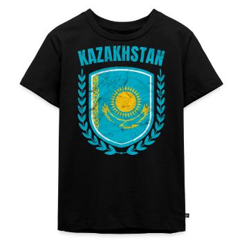 Kazakhstan - T-shirt Premium bio Enfant - noir - Devant - Mikhail (115cm)