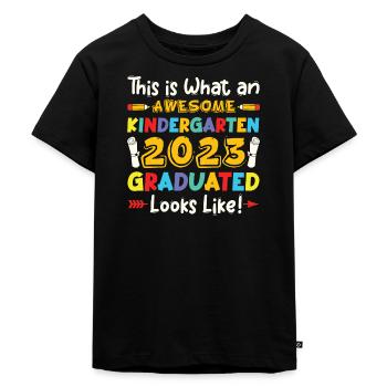Kindergarten 2023 Abschluss Kita-Abschluss 2023 - Kinder Premium Bio T-Shirt - Schwarz - Vorne - Mikhail (115cm)