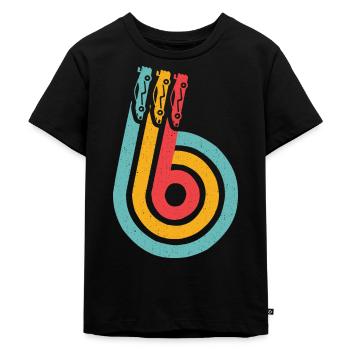 6. Geburtstag Rennwagen 6 Jahre alt Rennauto - Kinder Premium Bio T-Shirt - Schwarz - Vorne - Mikhail (115cm)