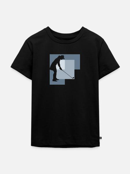 Golf Drive Golfschläger - Kinder Premium Bio T-Shirt - Schwarz