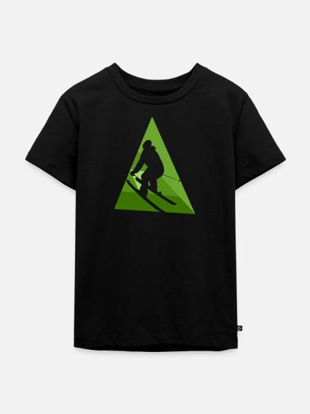Ski Freeskiing Schi - Kinder Premium Bio T-Shirt - Schwarz