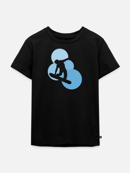 Boarder Snowboarding - Kinder Premium Bio T-Shirt - Schwarz