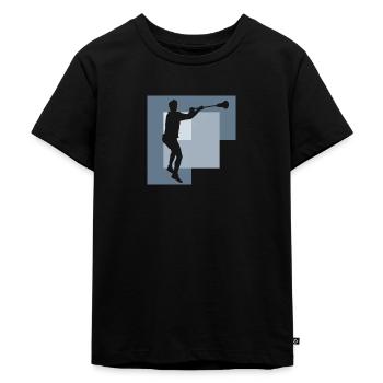 Lacrosse Crosse Lacrosse Racket - Kids Premium Organic T-Shirt - black - Front - Mikhail (115cm)