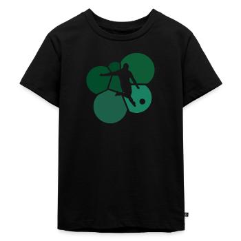 Fussball Fussballer Tormann - Kinder Premium Bio T-Shirt - Schwarz - Vorne - Mikhail (115cm)