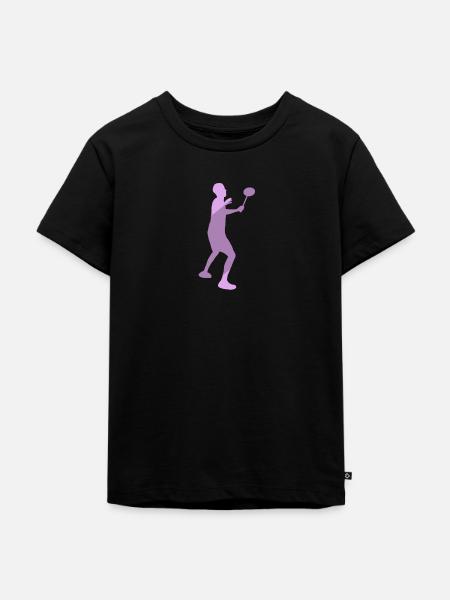 Badminton Serve Drop - Kinder Premium Bio T-Shirt - Schwarz