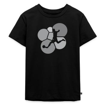 Fussball Fussballspieler Verteidiger Tormann - Kinder Premium Bio T-Shirt - Schwarz - Vorne - Mikhail (115cm)
