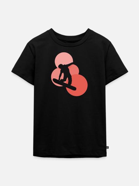 Boarder Snowboarder - Kinder Premium Bio T-Shirt - Schwarz