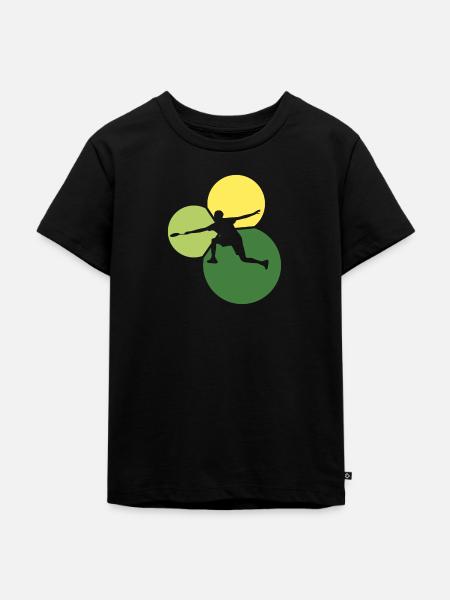 Smash Badminton - Kinder Premium Bio T-Shirt - Schwarz