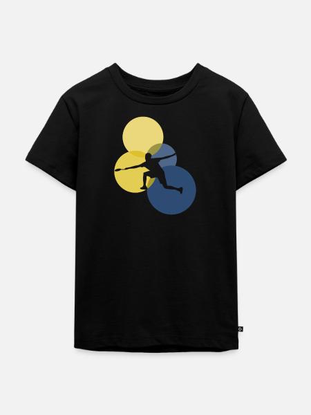 Drop Badminton Smash - Kinder Premium Bio T-Shirt - Schwarz