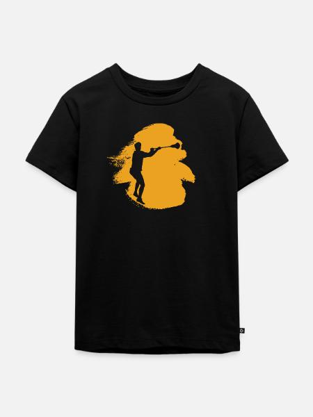 Lacrosse Intercrosse LSM - Kinder Premium Bio T-Shirt - Schwarz