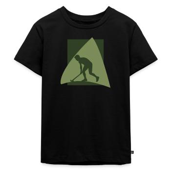 Hallenhockey Feldhockey - Kinder Premium Bio T-Shirt - Schwarz - Vorne - Mikhail (115cm)