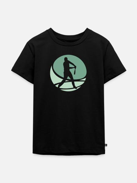 Baseballer Baseball Baserunner - Kinder Premium Bio T-Shirt - Schwarz