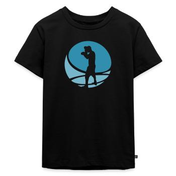 Boxing Match Boxer Uppercut - Kids Premium Organic T-Shirt - black - Front - Mikhail (115cm)