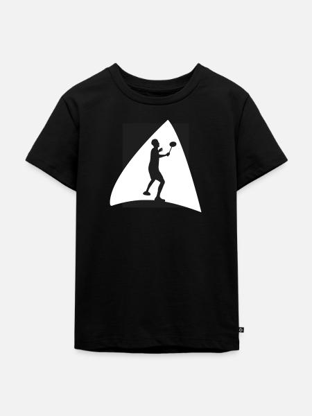 Badmintonspieler Badminton - Kinder Premium Bio T-Shirt - Schwarz