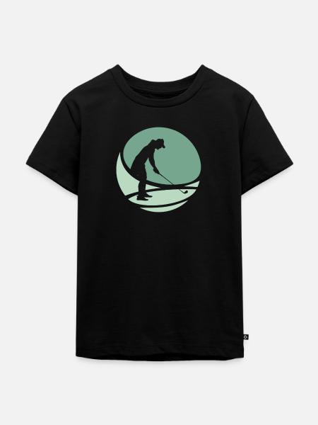 Golf Driver Driver - Kinder Premium Bio T-Shirt - Schwarz