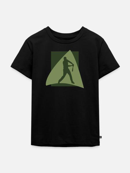 Baserunning Baseballspieler - Kinder Premium Bio T-Shirt - Schwarz
