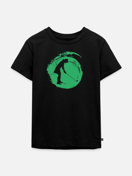 Golfspieler Golfspieler - Kinder Premium Bio T-Shirt - Schwarz