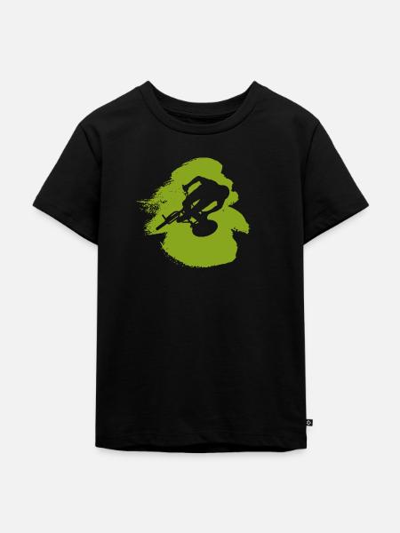 Mountainbiking Trail Mountainbike - Kinder Premium Bio T-Shirt - Schwarz