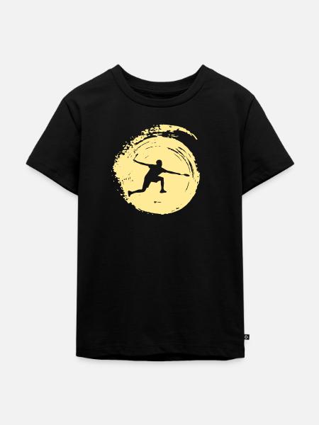 Badminton Badmintonspieler Badmintonschläger - Kinder Premium Bio T-Shirt - Schwarz