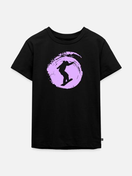 Snowboarding Snowboarding - Kinder Premium Bio T-Shirt - Schwarz