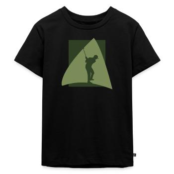 Golfer Golf Ball - Kids Premium Organic T-Shirt - black - Front - Mikhail (115cm)