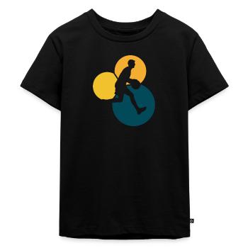 Cerceau de cerceau w - T-shirt Premium bio Enfant - noir - Devant - Mikhail (115cm)