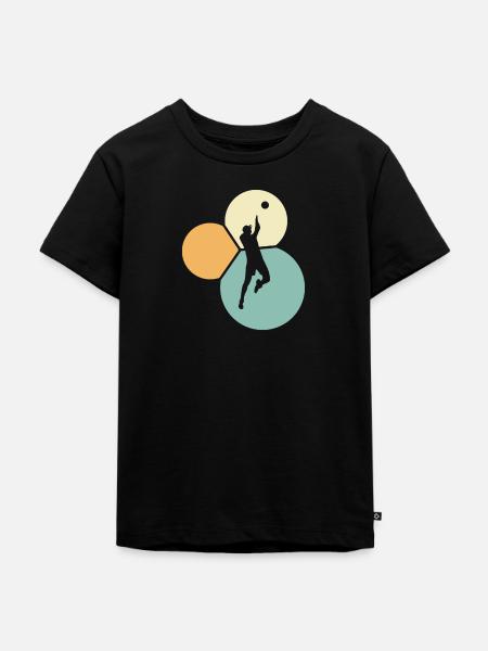 Volleyballer College b - Kinder Premium Bio T-Shirt - Schwarz