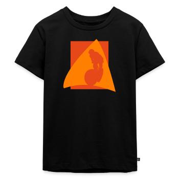 Mountain Biking Trail - Kids Premium Organic T-Shirt - black - Front - Mikhail (115cm)