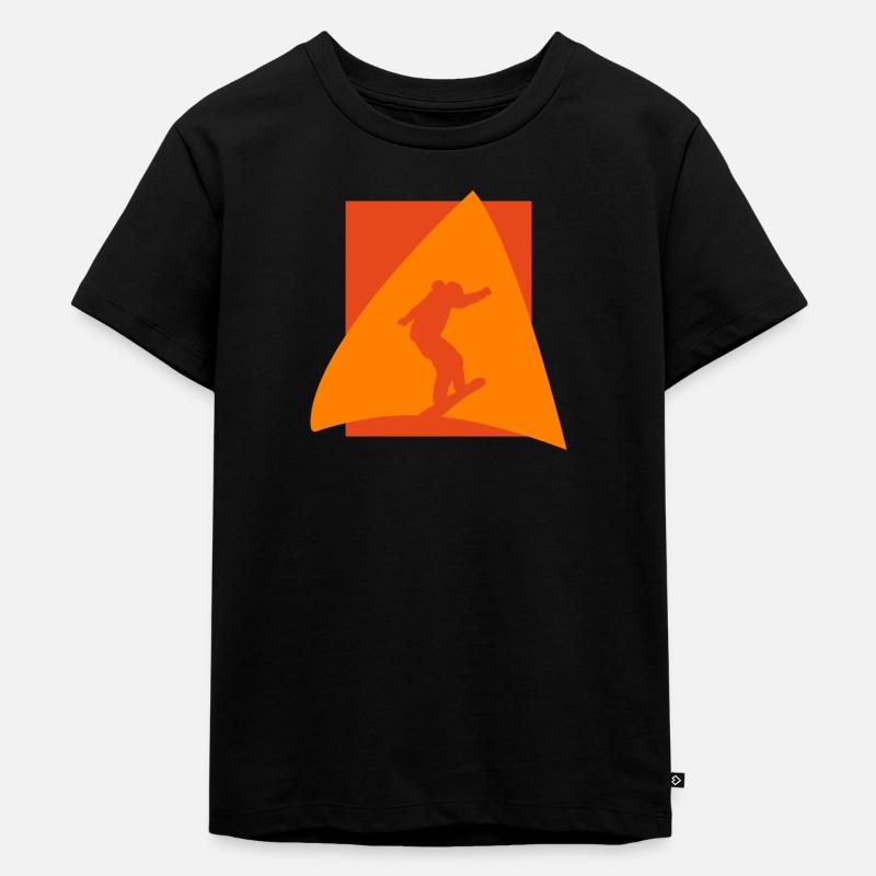 Snowboard Snowboarding - Kinder Premium Bio T-Shirt - Schwarz