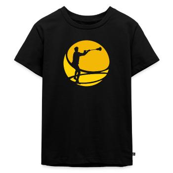 Intercrosse Lacrosse Raquette Lacrosse - T-shirt Premium bio Enfant - noir - Devant - Mikhail (115cm)