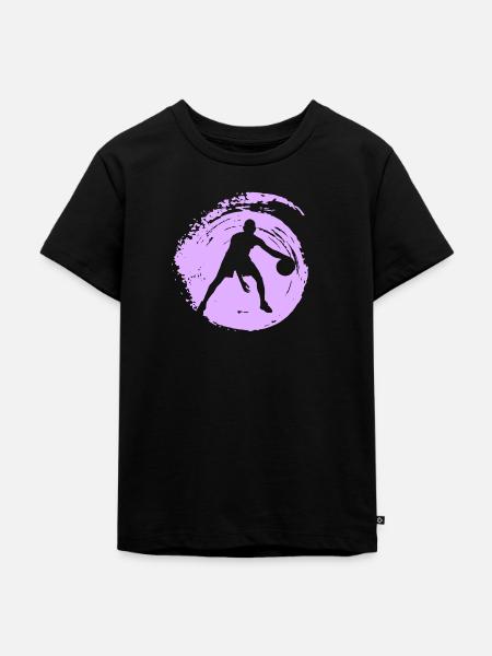 Dribbling Rebounding - Kinder Premium Bio T-Shirt - Schwarz