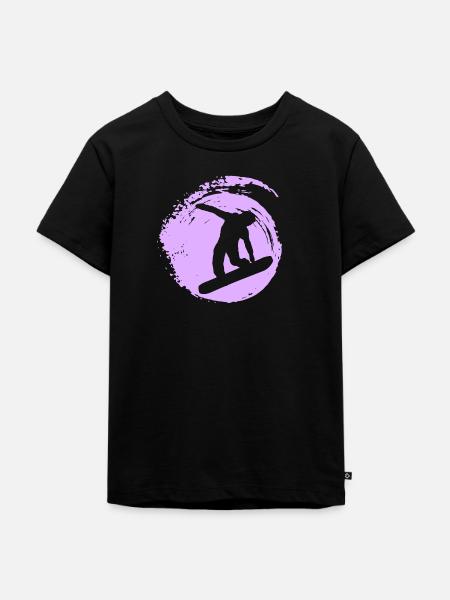 Wintersport Snowboarding - Kinder Premium Bio T-Shirt - Schwarz