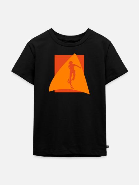 Skateboarder Skateboarden - Kinder Premium Bio T-Shirt - Schwarz