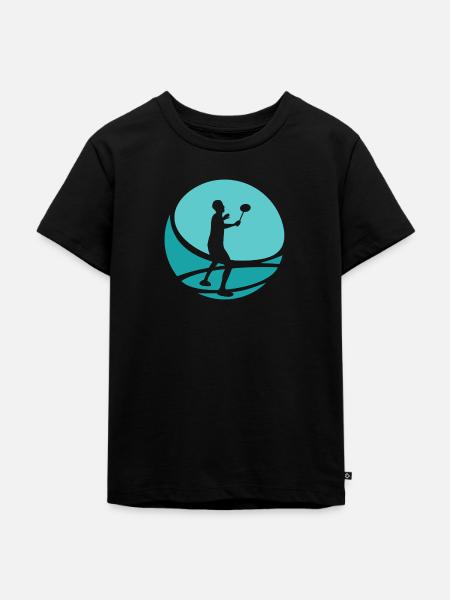 Badminton Smash Badmintonschläger - Kinder Premium Bio T-Shirt - Schwarz