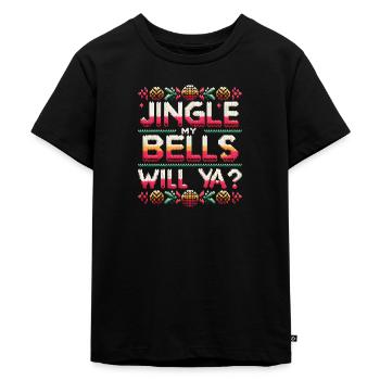 Jingle my Bells Will You? - Kids Premium Organic T-Shirt - black - Front - Mikhail (115cm)