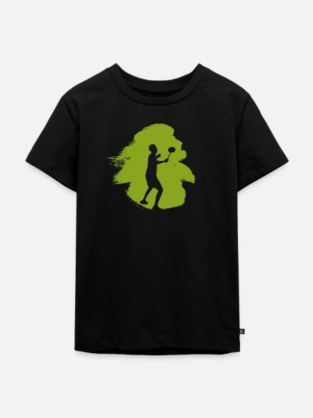 Badminton Badmintonschläger Badmintonspieler - Kinder Premium Bio T-Shirt - Schwarz