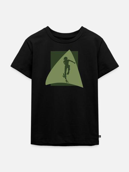 Skateboard Skateboarder - Kinder Premium Bio T-Shirt - Schwarz