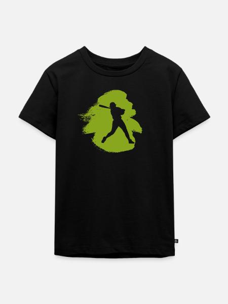 Pitcher Softballschläger Softballspieler - Kinder Premium Bio T-Shirt - Schwarz