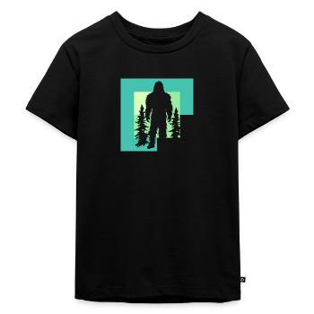 Yeti Bigfoot Big foot - Kinder Premium Bio T-Shirt - Schwarz - Vorne - Mikhail (115cm)