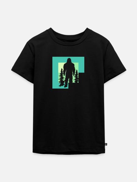 Yeti Bigfoot Big foot - Kinder Premium Bio T-Shirt - Schwarz