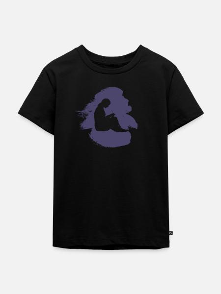 Nähen Nadel Wolle - Kinder Premium Bio T-Shirt - Schwarz