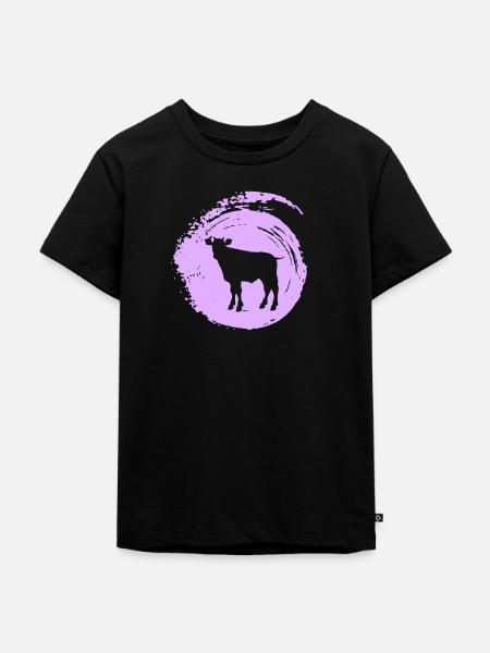Rind Landwirtschaft Muh - Kinder Premium Bio T-Shirt - Schwarz