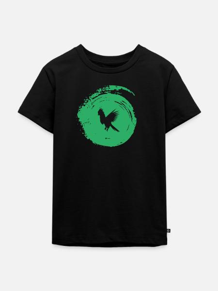 Papagei Kakadus Papagei - Kinder Premium Bio T-Shirt - Schwarz