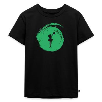 Cheerleading Cheerleader Cheerleader Bommel - Kinder Premium Bio T-Shirt - Schwarz - Vorne - Mikhail (115cm)