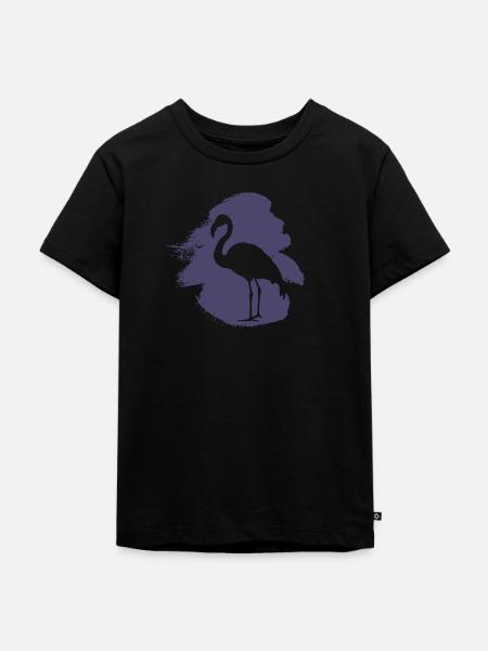 Exotisch Flamingos Exotisch - Kinder Premium Bio T-Shirt - Schwarz